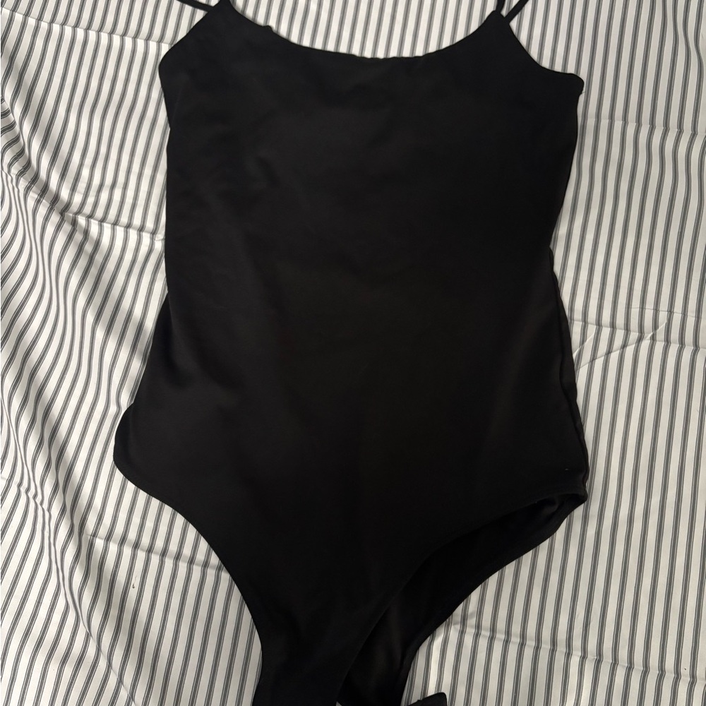 Time and Tru Black One Piece Bodysuit